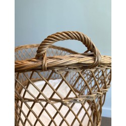 Rattan Cradle on Casters, French, circa 1950 | Maison BARROIS