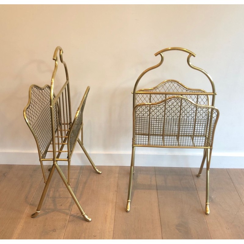 Paire de Porte-Revues Néoclassiques Laiton, Attr. Maison Jansen, v.1900