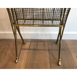 Pair of Neoclassical Brass Magazine Racks, Attr. Maison Jansen, c.1900
