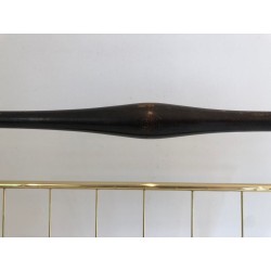 Blackened Wood & Brass Magazine Rack, Italian Mid-Century Modern, c.1950