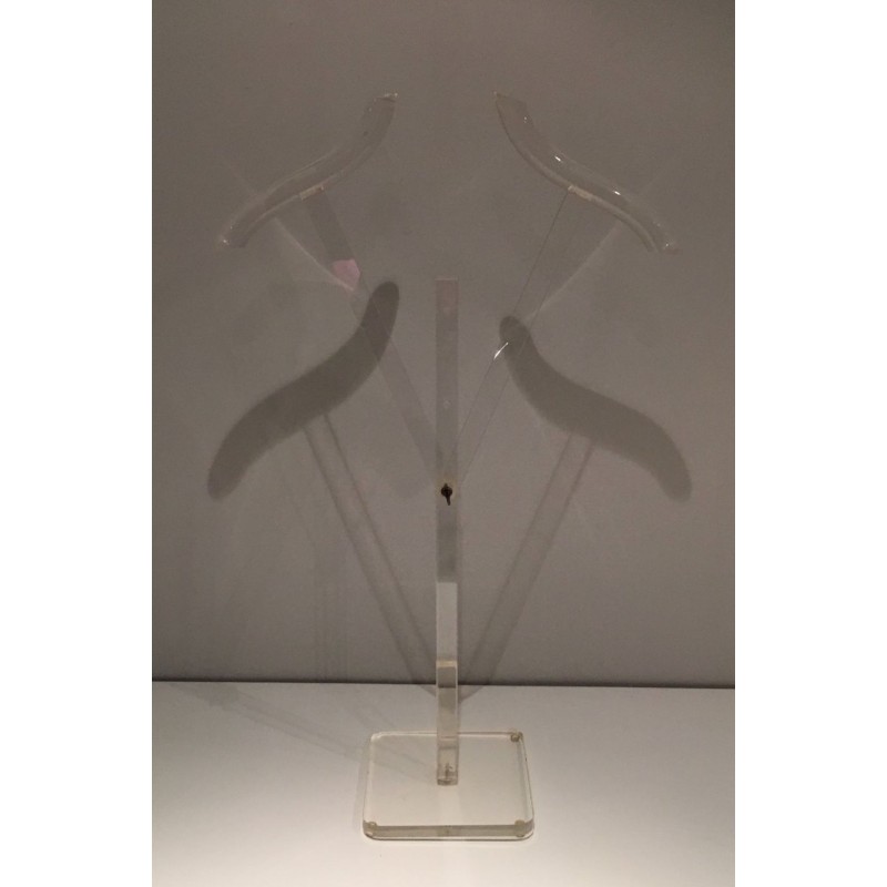 Plexiglass Lucite Valet Stand, French Mid-Century Modern, c.1970