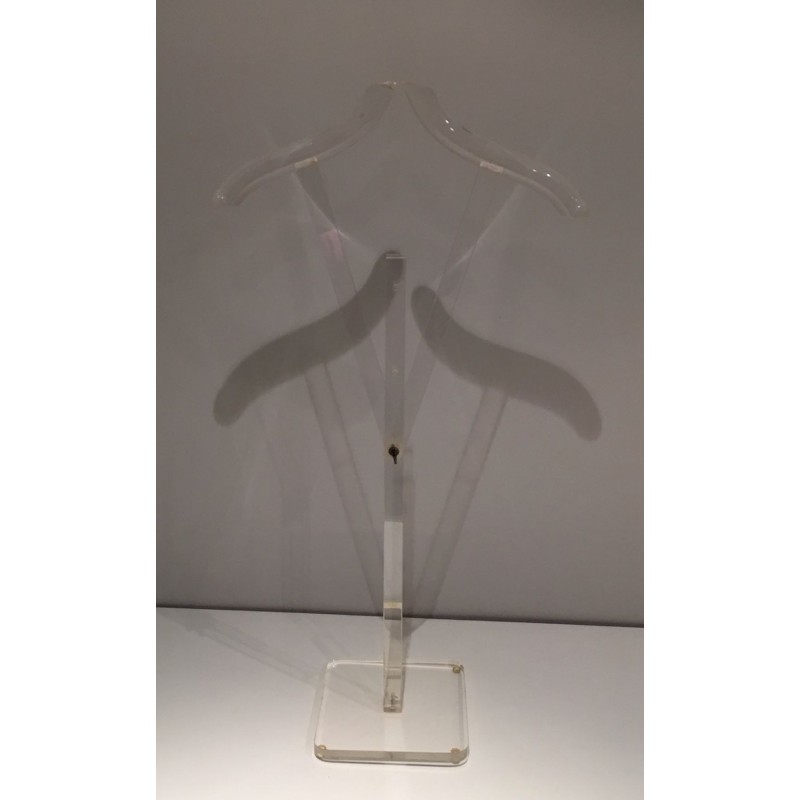 Plexiglass Lucite Valet Stand, French Mid-Century Modern, c.1970