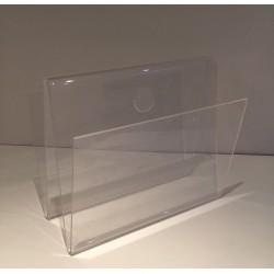 Plexiglass Magazine Rack, French Mid-Century Modern, c.1970
