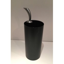 “Golf” Black Plastic & Chrome Umbrella Stand, Archap, Italian, c.1970