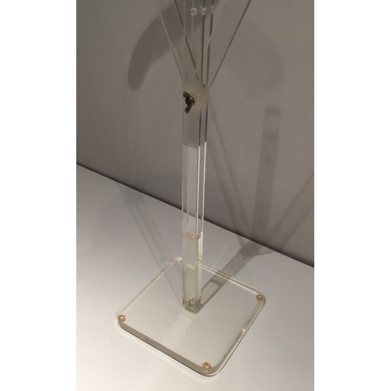 Plexiglass Lucite Valet Stand, French Mid-Century Modern, c.1970