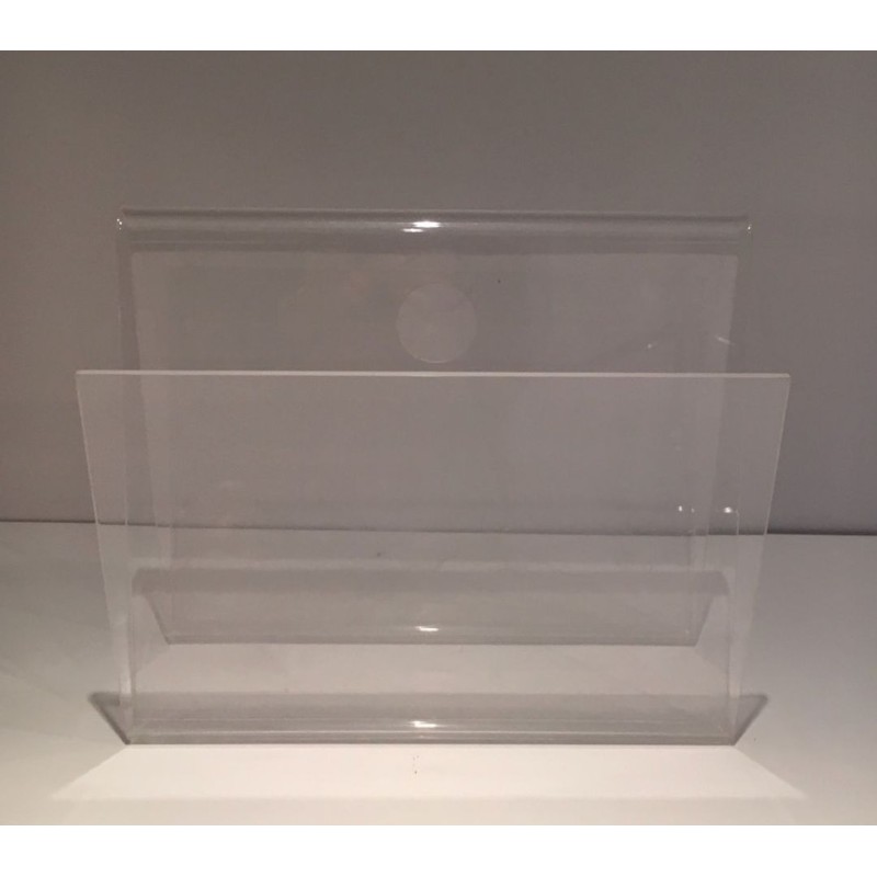 Plexiglass Magazine Rack, French Mid-Century Modern, c.1970