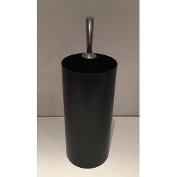 “Golf” Black Plastic & Chrome Umbrella Stand, Archap, Italian, c.1970