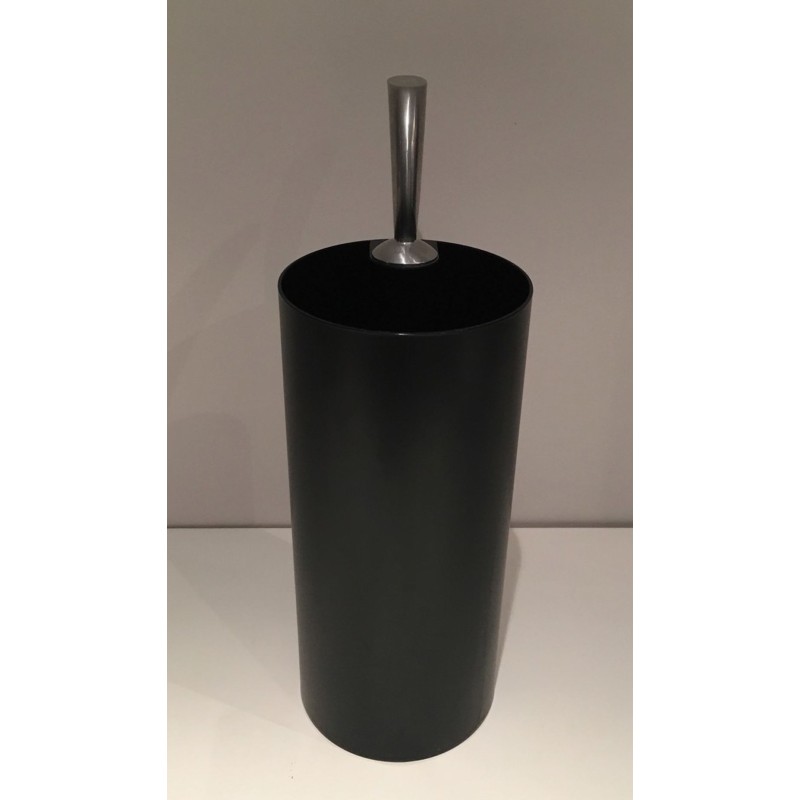 “Golf” Black Plastic & Chrome Umbrella Stand, Archap, Italian, c.1970