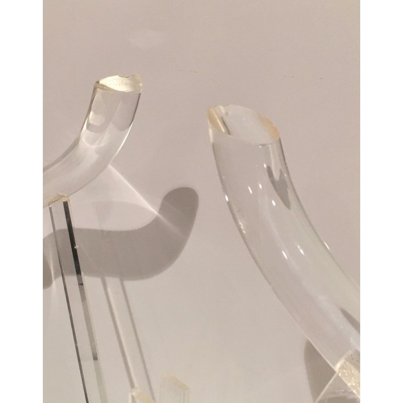 Plexiglass Lucite Valet Stand, French Mid-Century Modern, c.1970