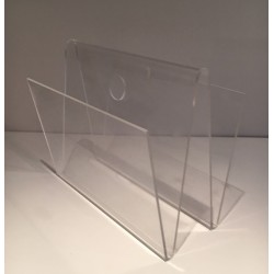 Porte-Revues en Plexiglas, Travail Français Mid-Century Modern, v.1970