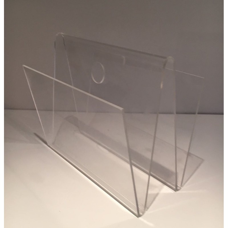 Plexiglass Magazine Rack, French Mid-Century Modern, c.1970