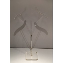 Valet de Nuit en Plexiglas, Travail Français Mid-Century Modern, v.1970