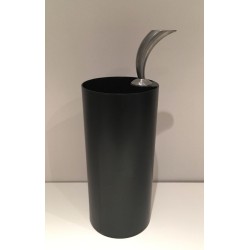 “Golf” Black Plastic & Chrome Umbrella Stand, Archap, Italian, c.1970
