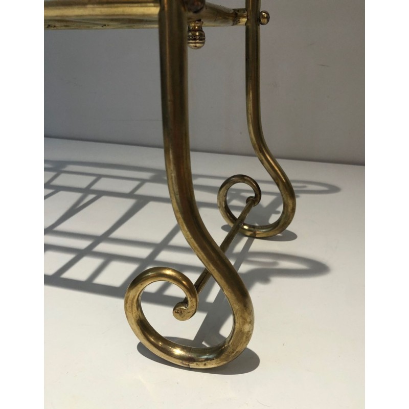Brass Magazine Rack, Art Nouveau, French, circa 1900