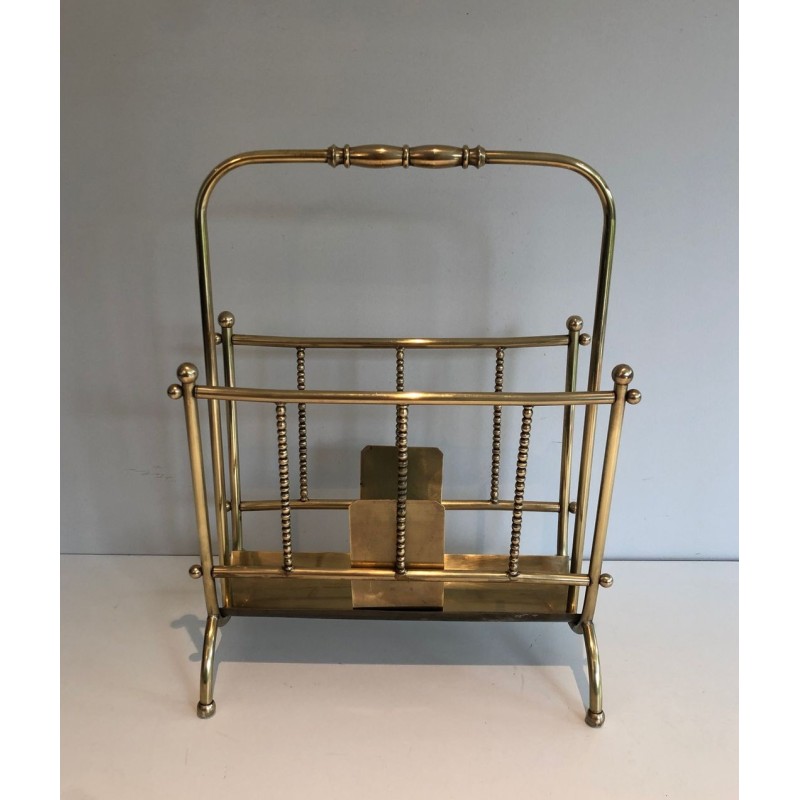 Porte-Revues Laiton Néo-classique Grand-Luxe, Travail Français, vers 1970