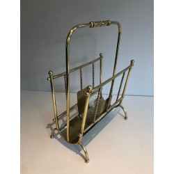 Porte-Revues Laiton Néo-classique Grand-Luxe, Travail Français, vers 1970