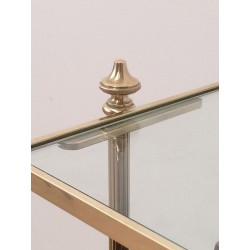 Mahogany & Brass Magazine Rack with Claw Feet, Maison Jansen, French, circa 1940