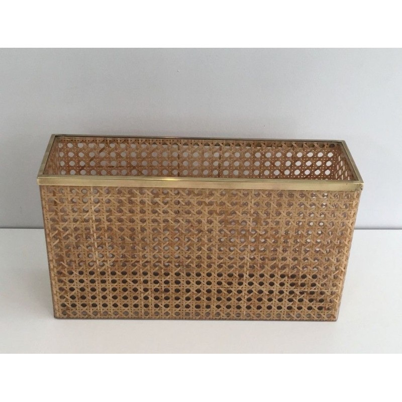 Plexiglass Cane Magazine Rack Dior-Crespi Style French 1970