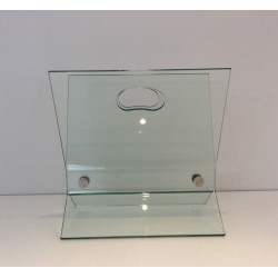 Porte-Revues Verre et Acier Brossé, Goût François Arnal, Travail Français, vers 1970