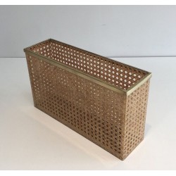 Porte-Revues Plexiglass Cannage Style Dior-Crespi Français 1970