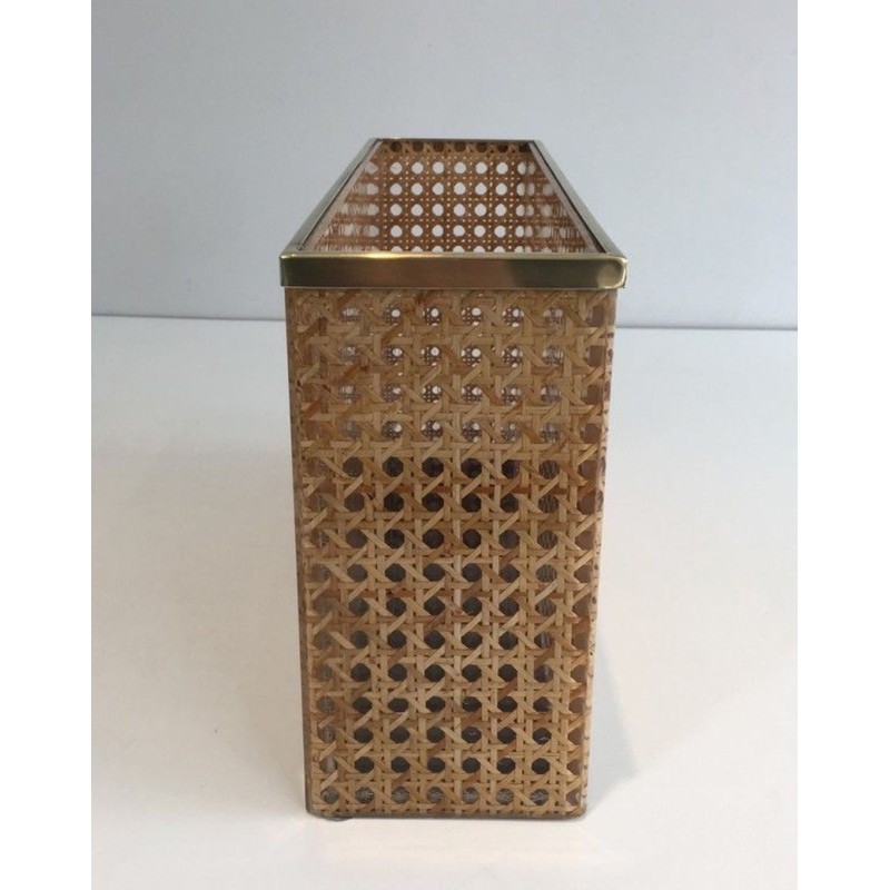 Plexiglass Cane Magazine Rack Dior-Crespi Style French 1970