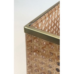 Porte-Revues Plexiglass Cannage Style Dior-Crespi Français 1970