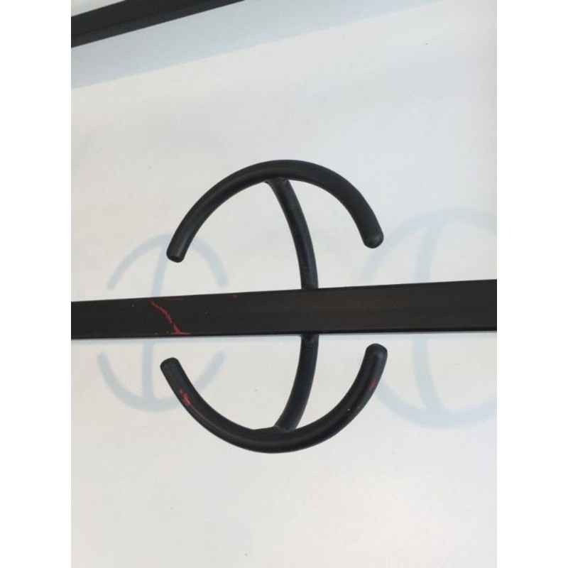 Functionalist Black Metal Coat Rack French Design 1950