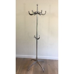 Chrome Riveted Coat Rack Yasuaki Sasamoto Dulton Japanese 1980