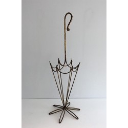 Porte-Parapluies Fer Forgé Doré Art Déco Français 1935