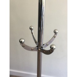 Chrome Riveted Coat Rack Yasuaki Sasamoto Dulton Japanese 1980