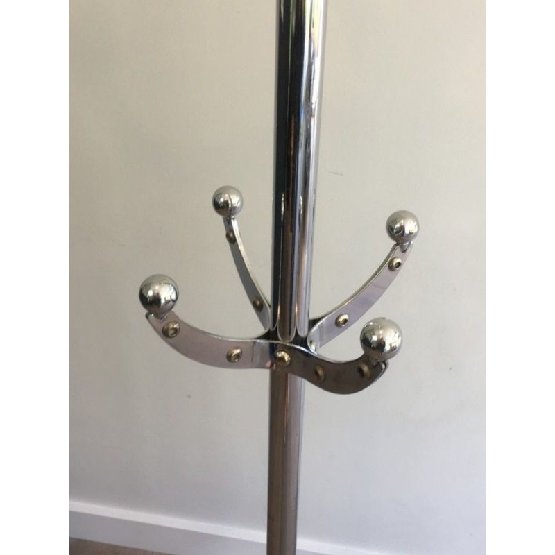 Chrome Riveted Coat Rack Yasuaki Sasamoto Dulton Japanese 1980