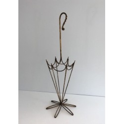 Porte-Parapluies Fer Forgé Doré Art Déco Français 1935
