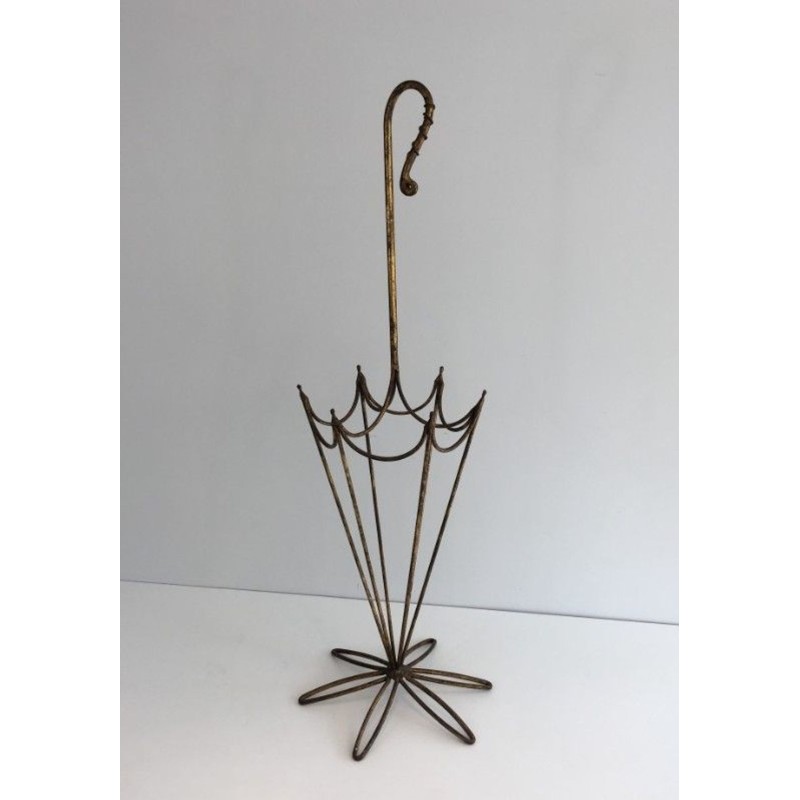 Gilt Iron Umbrella Stand Art Déco French circa 1935