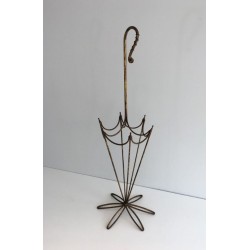 Gilt Iron Umbrella Stand Art Déco French circa 1935
