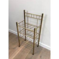 Brass Magazine Rack French Belle Époque circa 1900