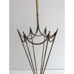Porte-Parapluies Fer Forgé Doré Art Déco Français 1935