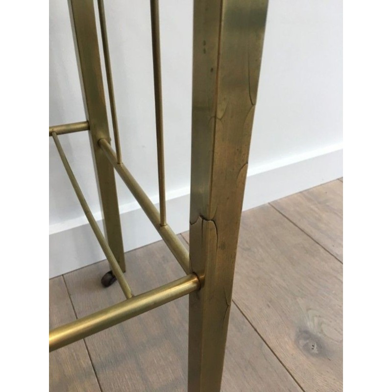 Brass Magazine Rack French Belle Époque circa 1900