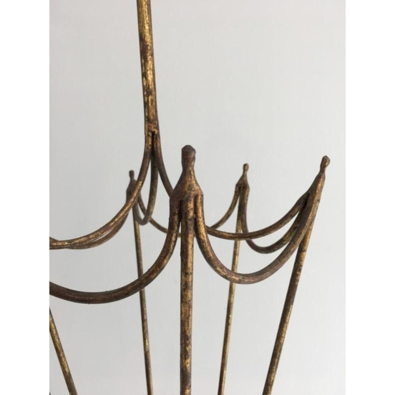 Gilt Iron Umbrella Stand Art Déco French circa 1935