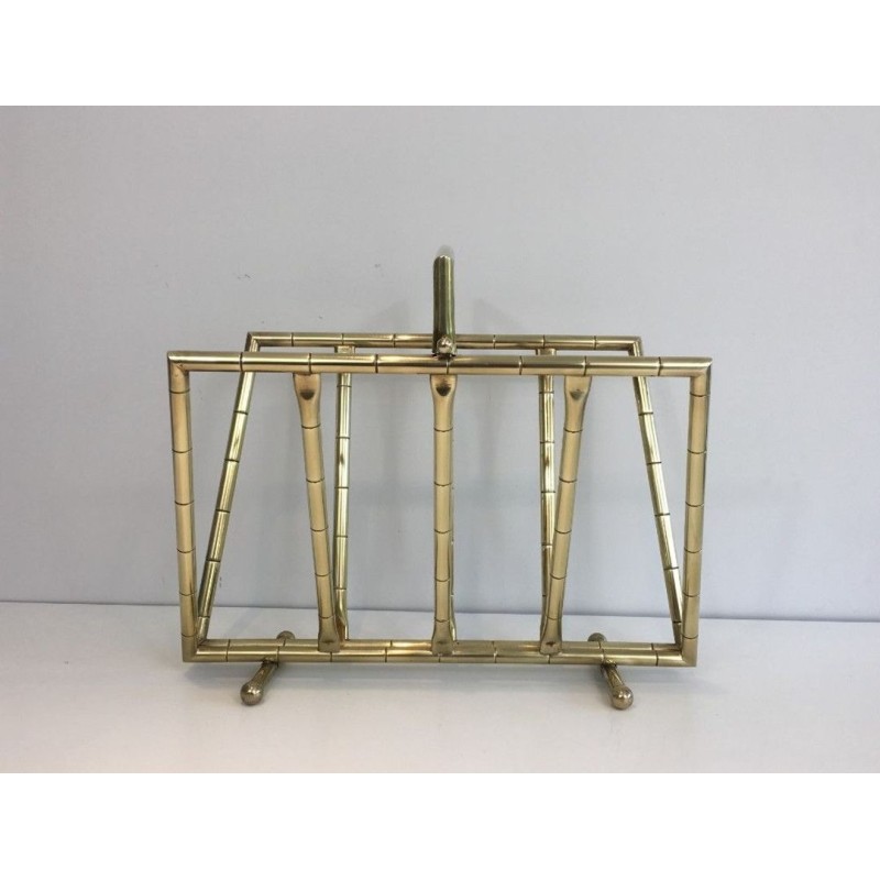 Porte-Revues façon Faux-Bambou en Laiton