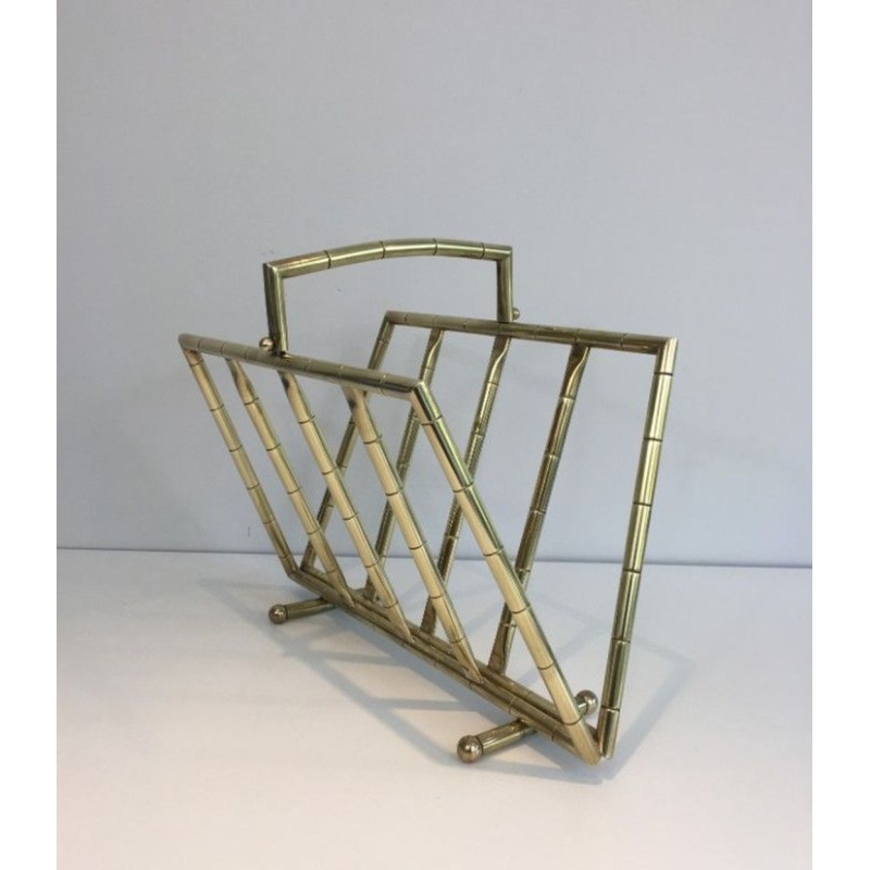 Porte-Revues façon Faux-Bambou en Laiton