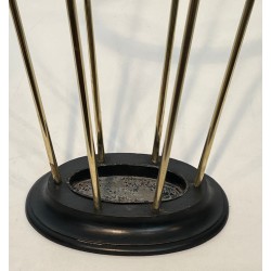 Porte-Parapluies Bois Noirci Laiton Jacques Adnet Français 1950