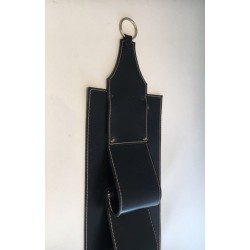 Porte-Revues Mural Cuir Jacques Adnet Français 1950