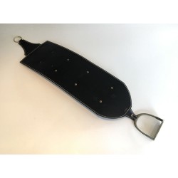 Leather Wall Magazine Rack Jacques Adnet French 1950