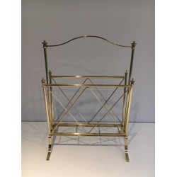 Porte-Revues Néoclassique Laiton Attribué Maison Jansen Français 1940