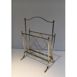 Porte-Revues Néoclassique Laiton Attribué Maison Jansen Français 1940