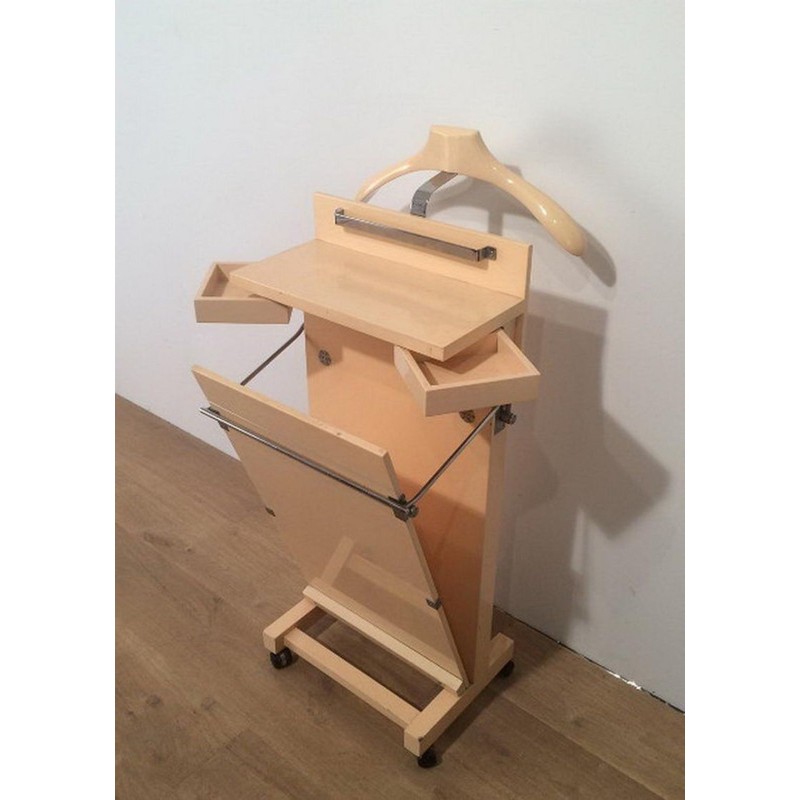 Valet de Nuit Bois Laqué, Mid-Century Modern, France vers 1975 | Maison BARROIS