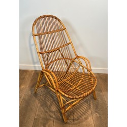 Pair of Rattan Armchairs, Mid-Century Modern, French circa 1950 | Maison BARROIS