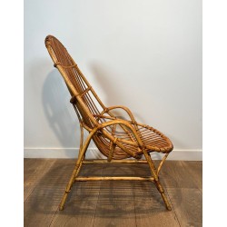 Paire de Fauteuils Rotin, Mid-Century Modern, France vers 1950 | Maison BARROIS