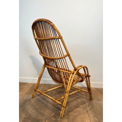 Paire de Fauteuils Rotin, Mid-Century Modern, France vers 1950 | Maison BARROIS