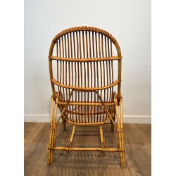 Pair of Rattan Armchairs, Mid-Century Modern, French circa 1950 | Maison BARROIS